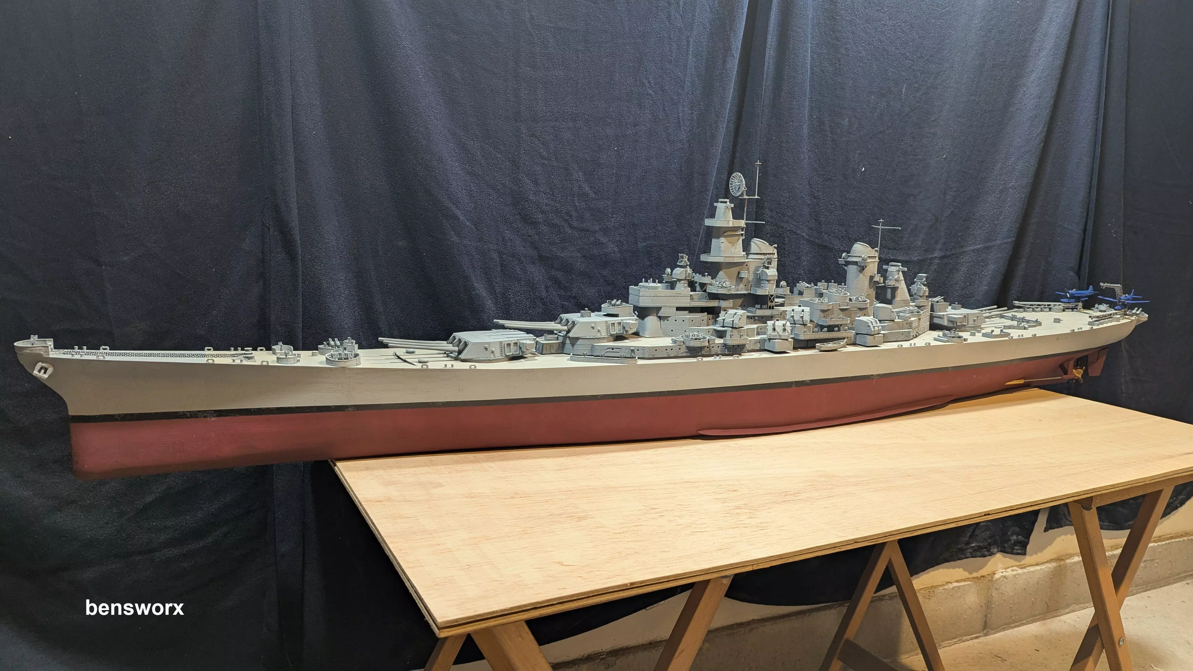 1 144 Iowa Class Battleship 3D print model_0