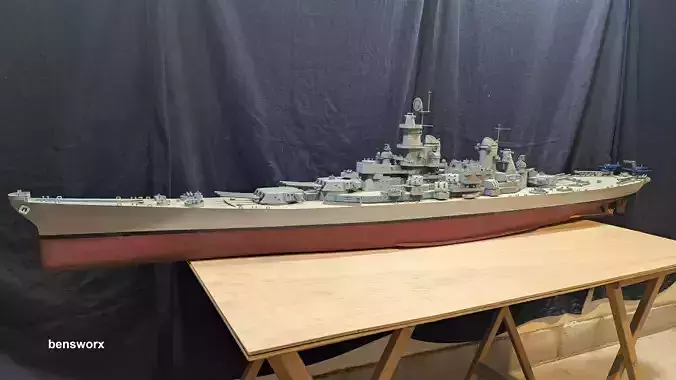 1 144 Iowa Class Battleship 3D print model