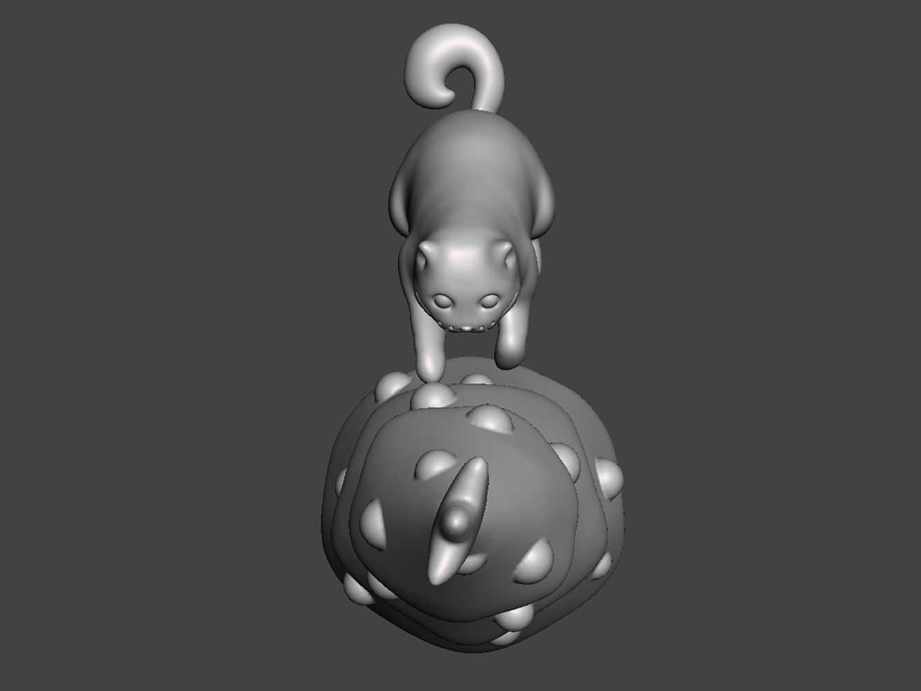 Cat and the Christmas tree 3D print model_6