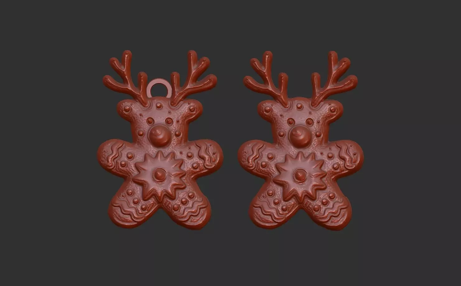 deer cookie christmas decor  3D print model_0