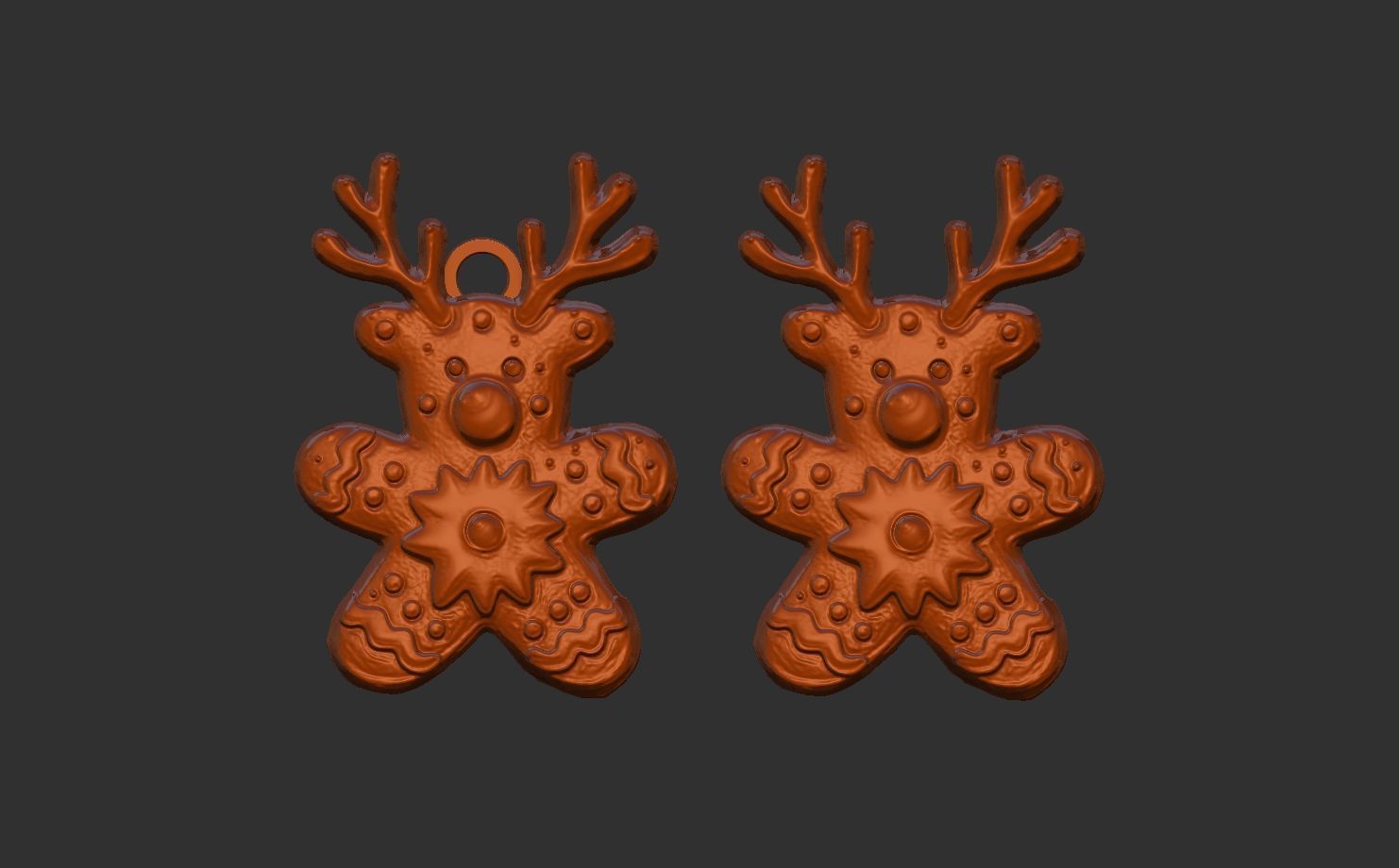 deer cookie christmas decor  3D print model_4