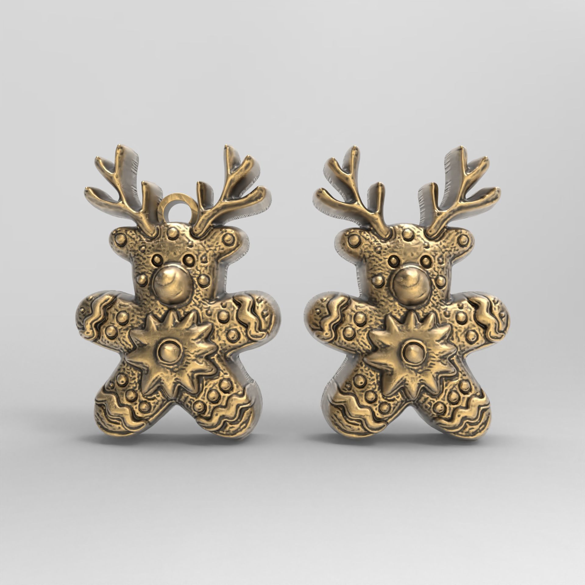 deer cookie christmas decor  3D print model_7