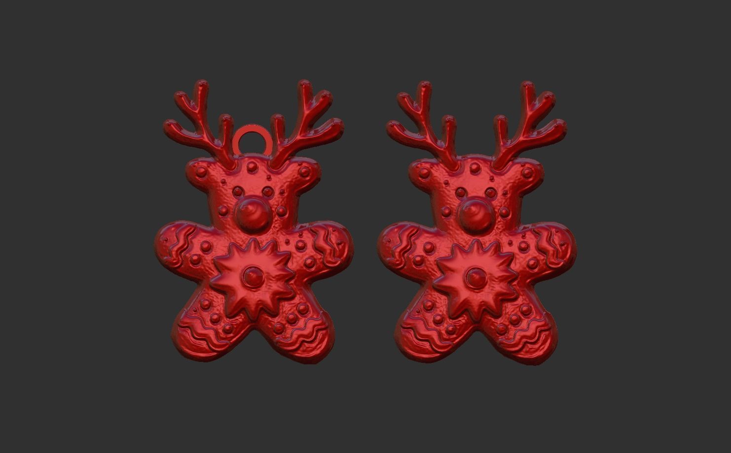 deer cookie christmas decor  3D print model_8