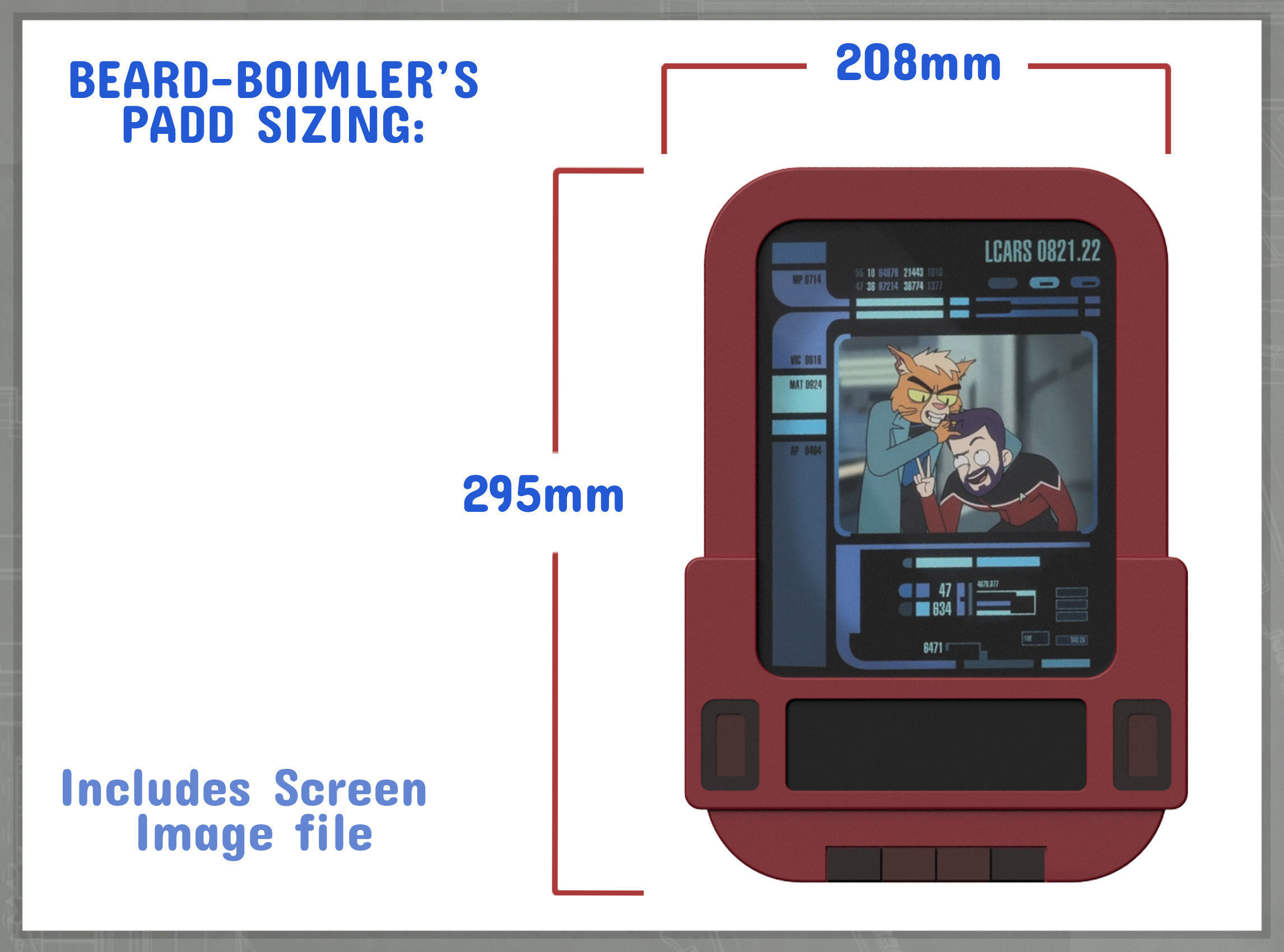 Alt Universe PADD Lower Decks 3D print model_2