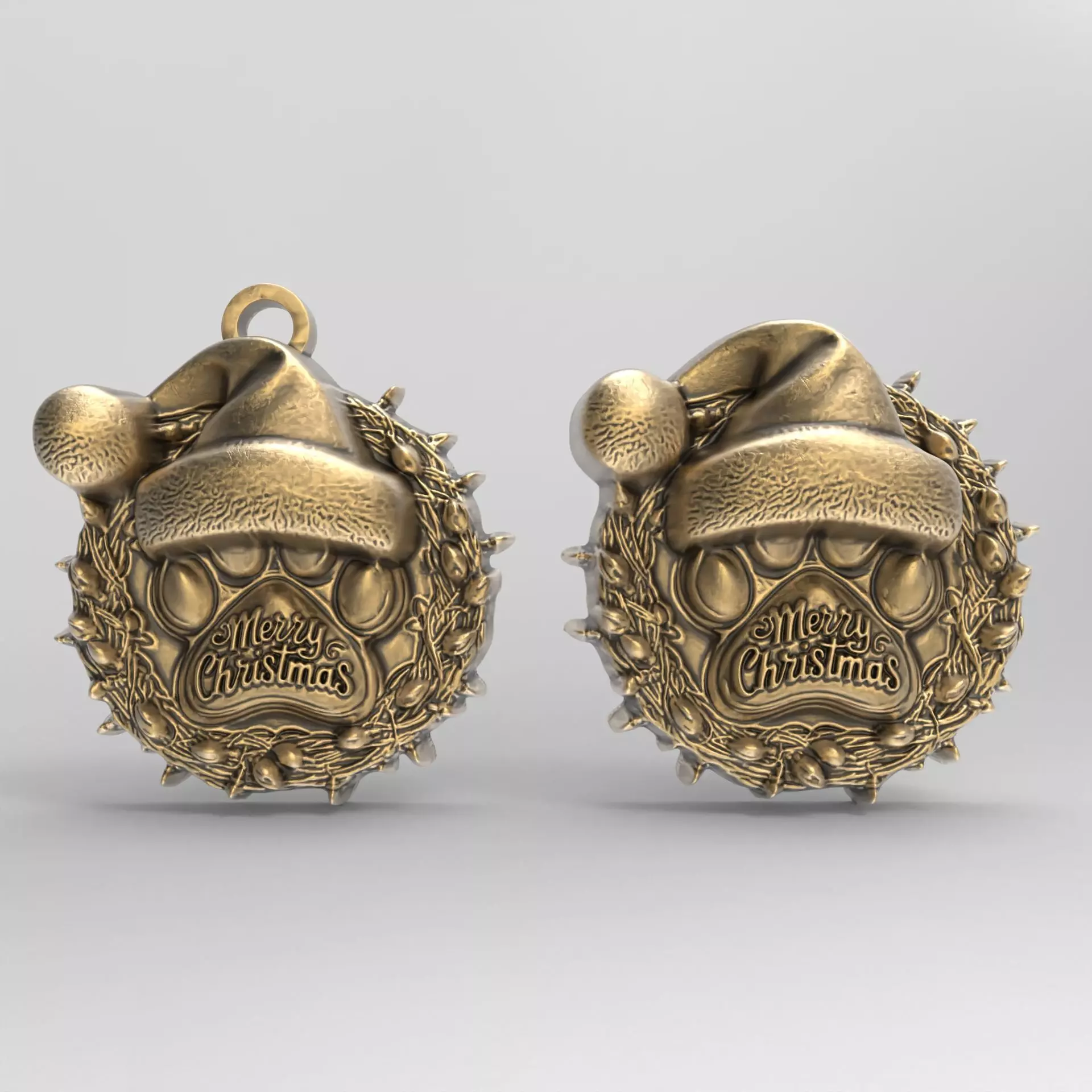 dog christmas celebration 3D print model_0