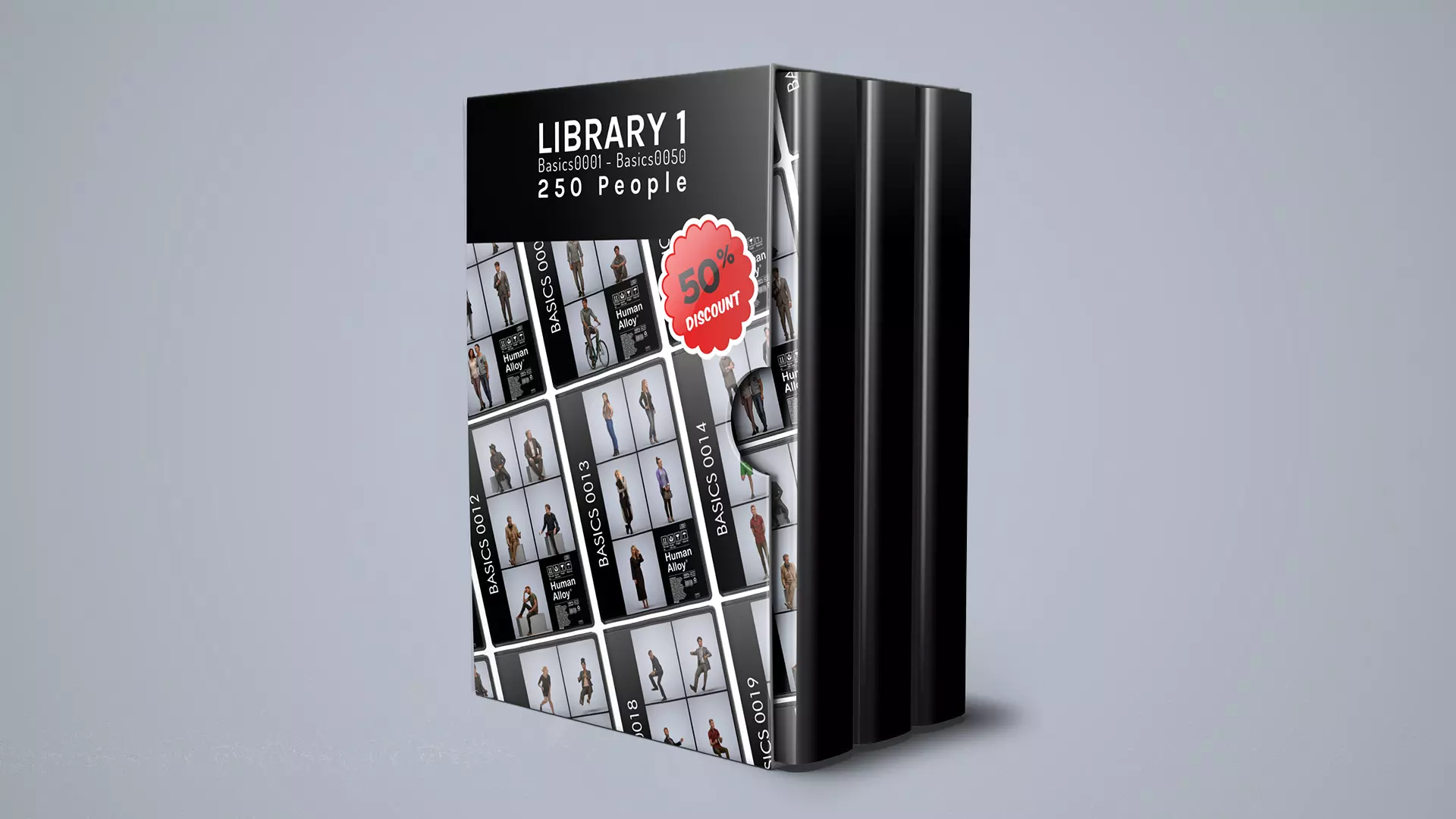 250 People 50pct Discount - Library 1 - Basics0001 -Basics0050 3D Model Collection_0