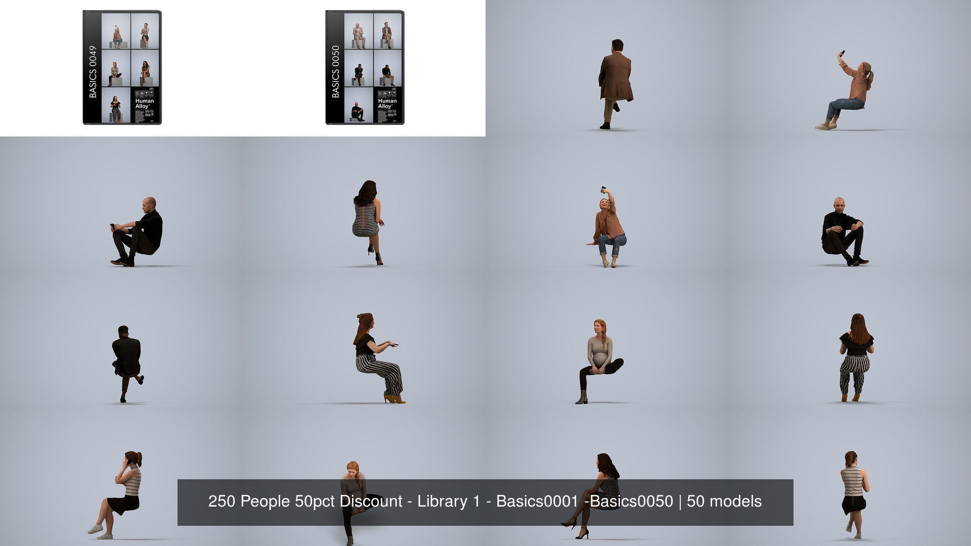 250 People 50pct Discount - Library 1 - Basics0001 -Basics0050 3D Model Collection_4