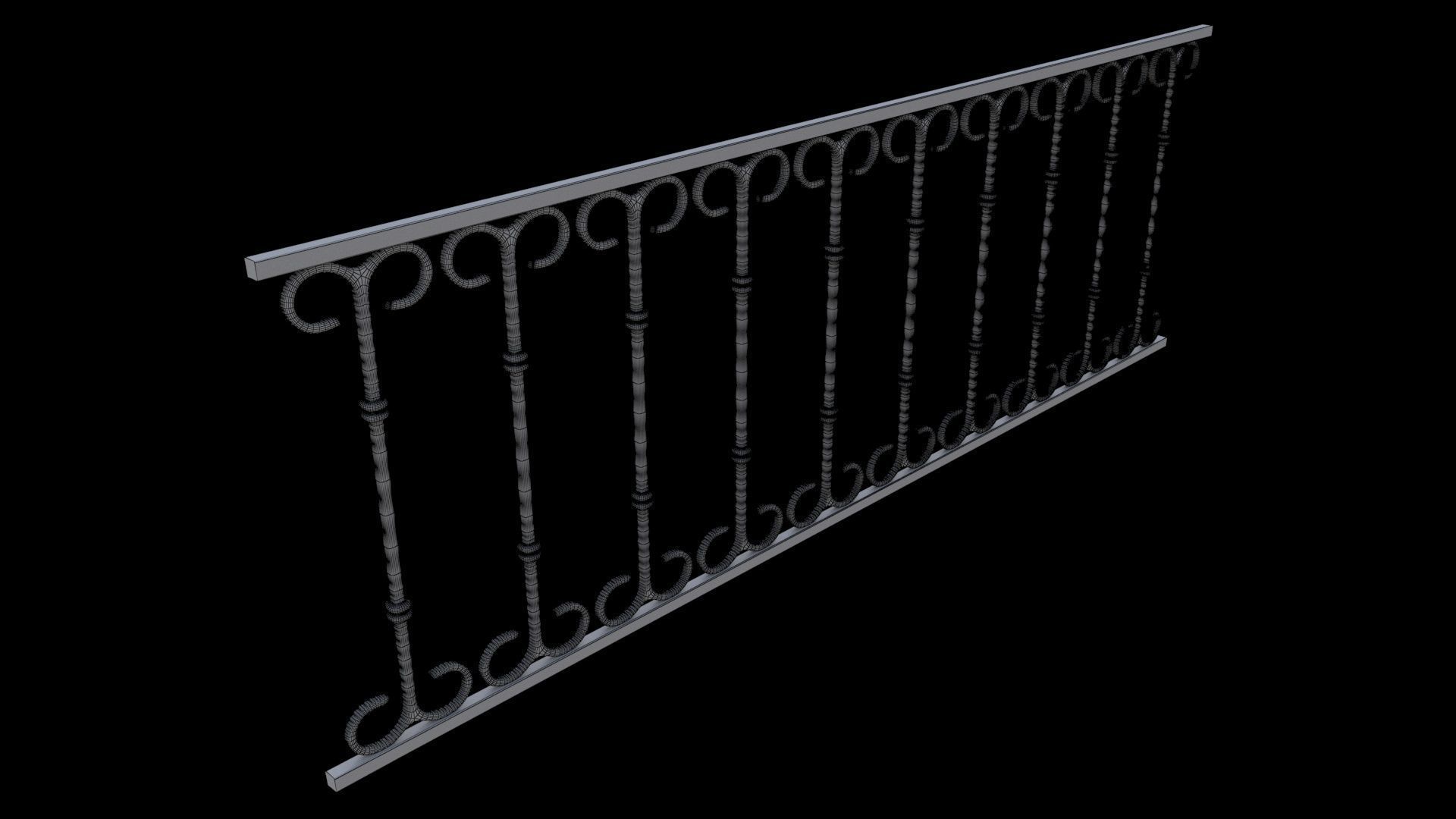 FancerailingWindowmetalB 3D model_5