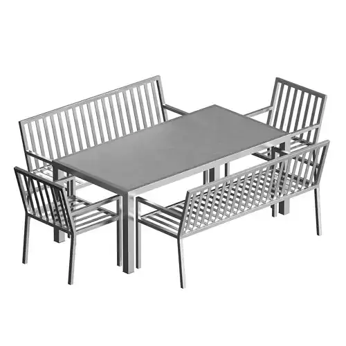 Outdoor Metal Furniture Table Chair Bench Stainless Steel