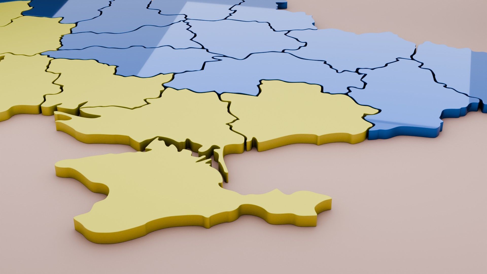 Ukraine map in 3D 3D model_2