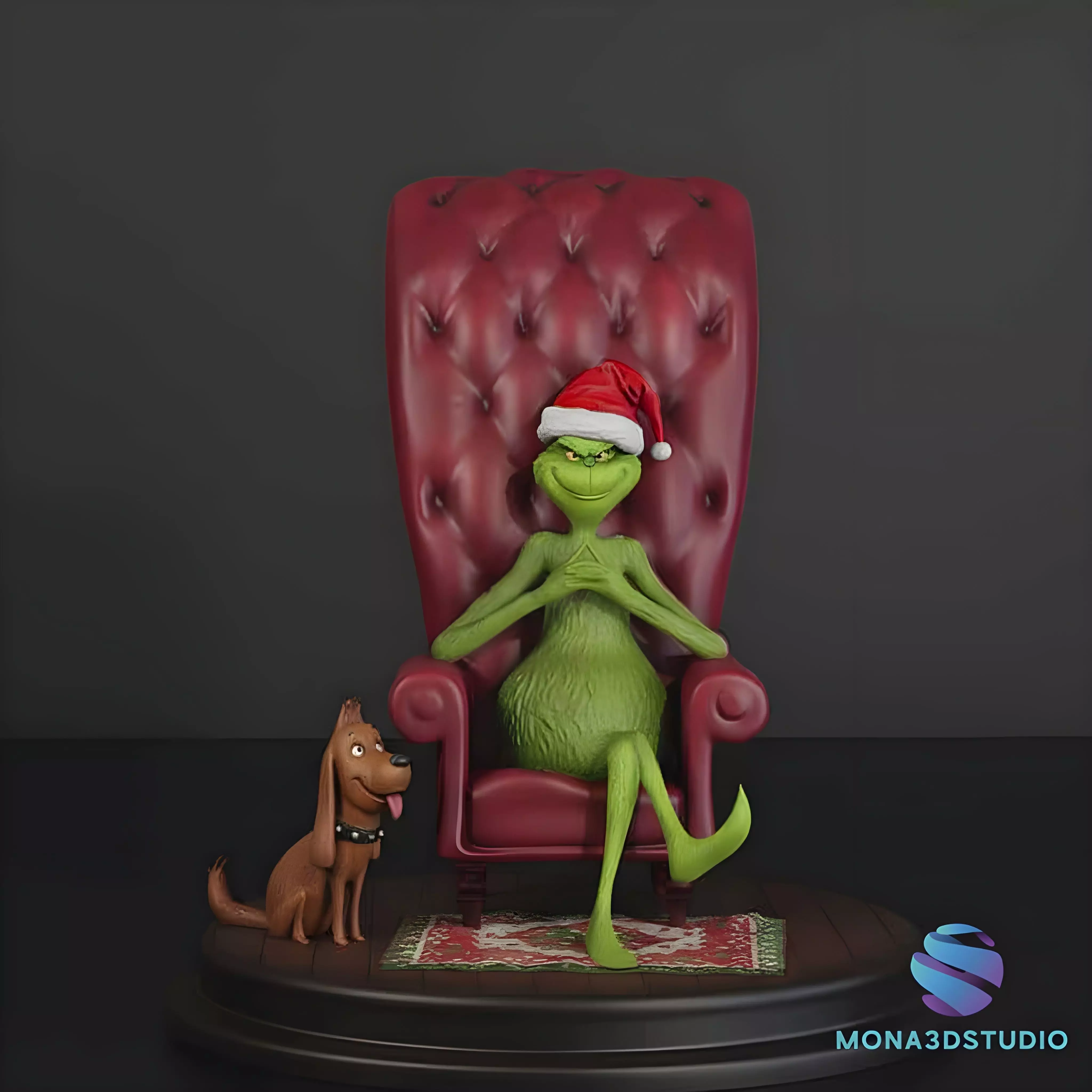 The Grinch 3D Diorama - Christmas Edition 3D print model_0