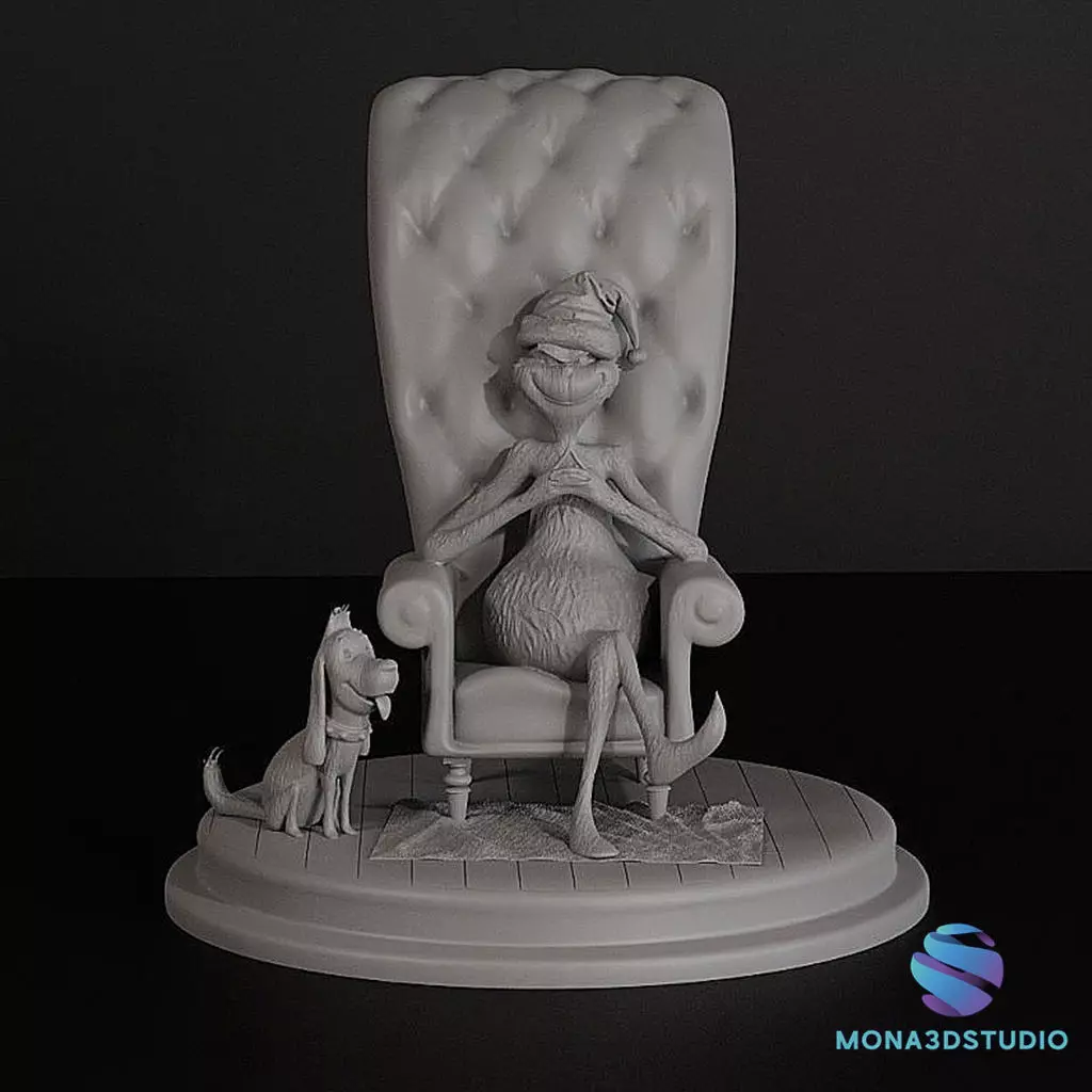 The Grinch 3D Diorama - Christmas Edition 3D print model_1