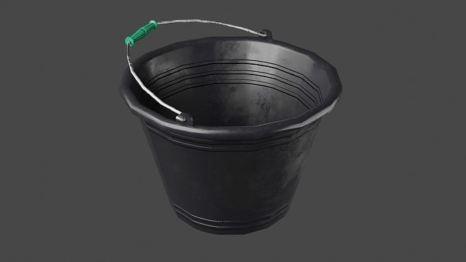 Plastic Bucket Low-poly 3D model