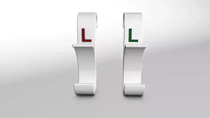 Letter L 3D Printed Towel Hook Wall Hanger  3D print model 3D print model