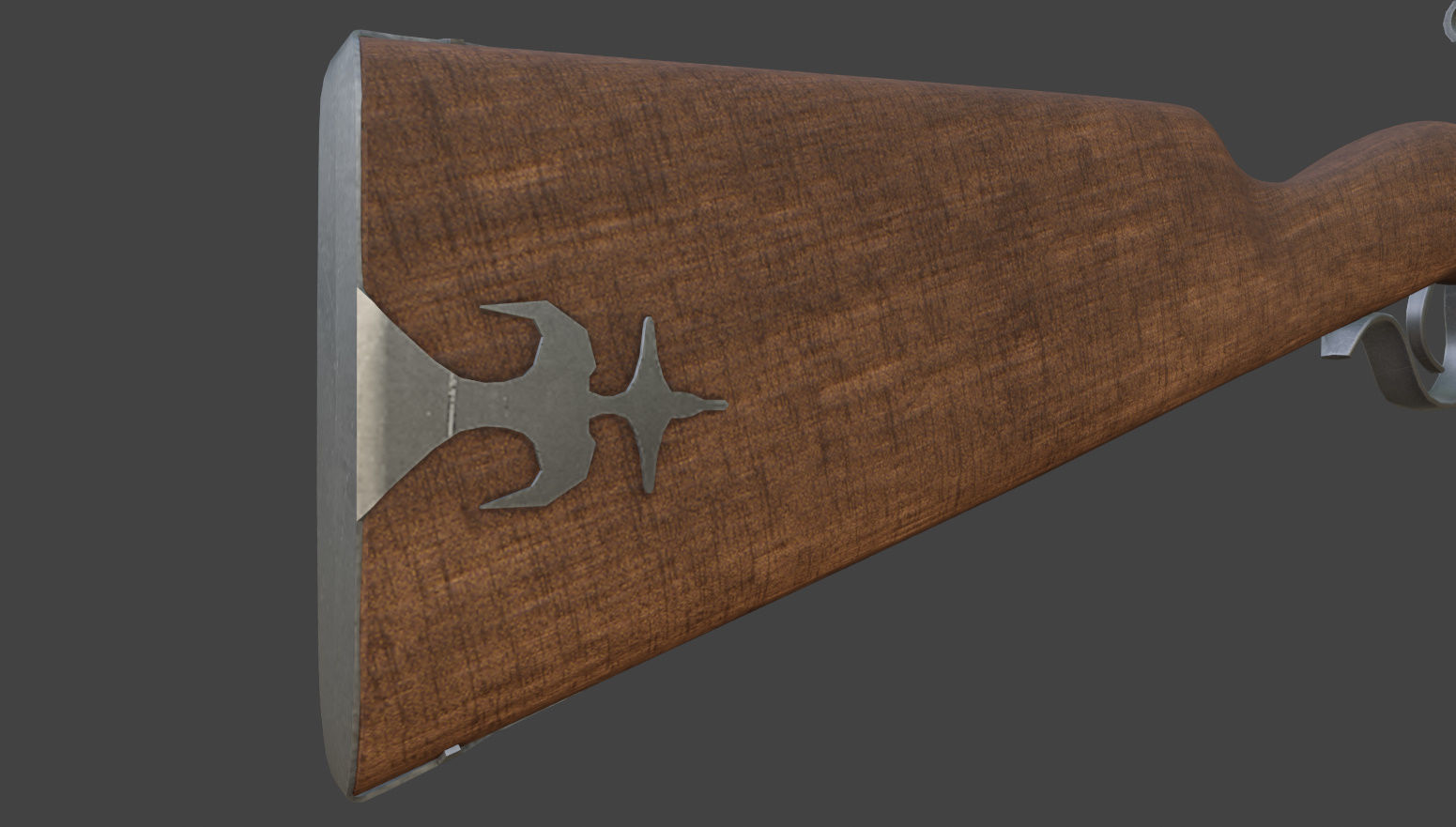 Fantastic Rifle  Low-poly 3D model_14