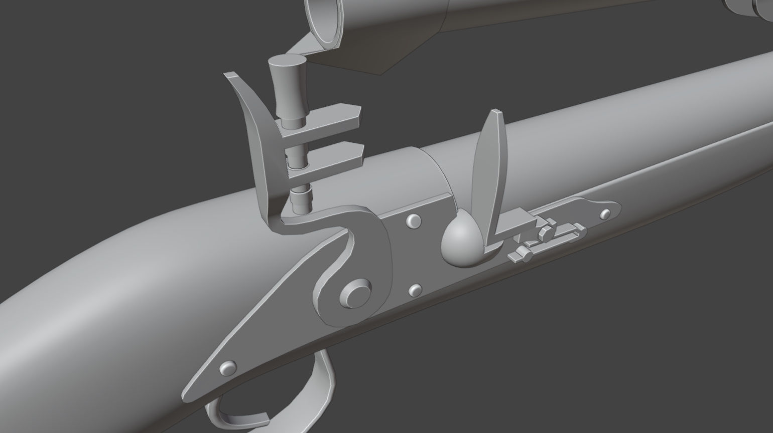 Fantastic Rifle  Low-poly 3D model_28