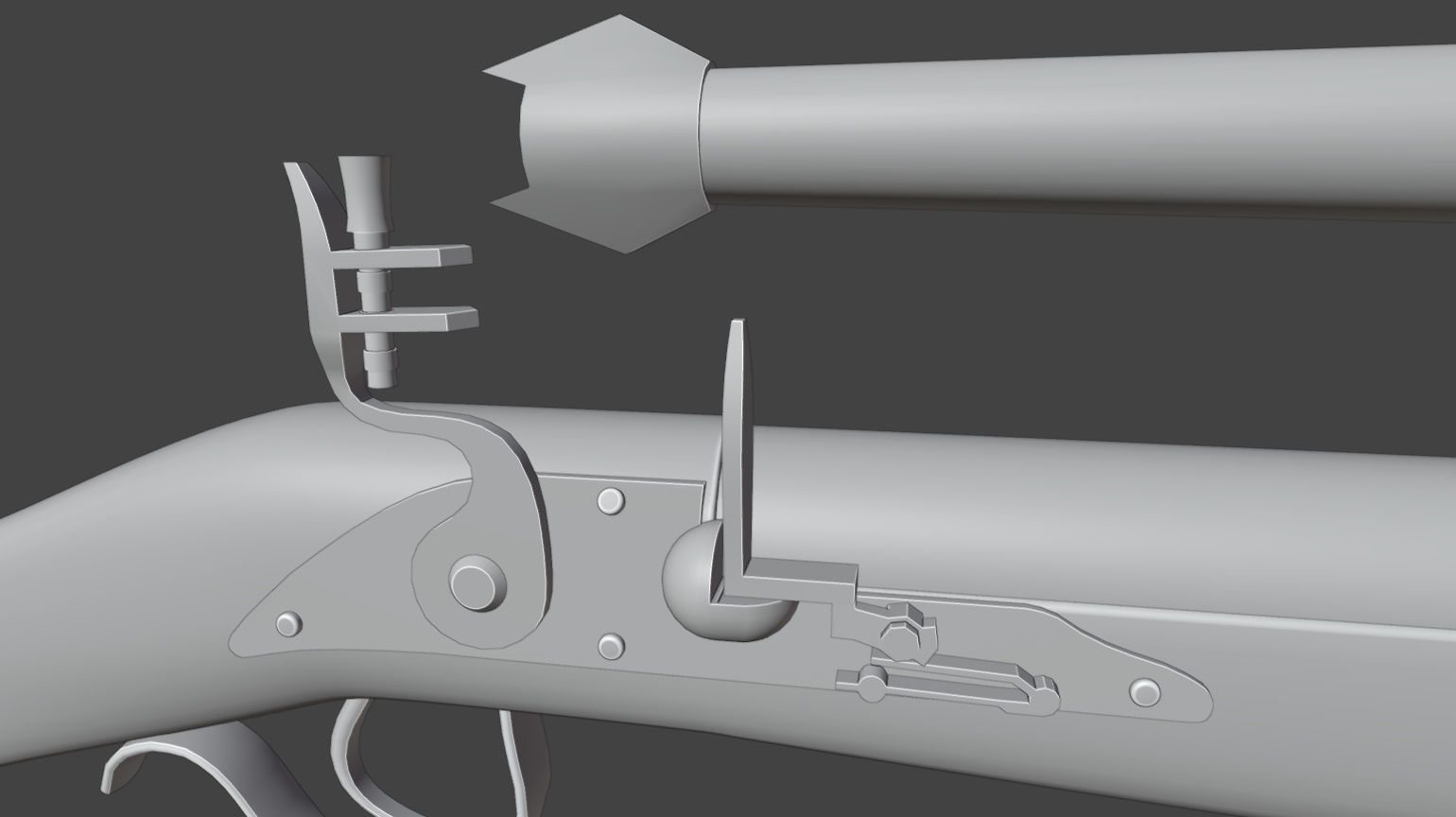 Fantastic Rifle  Low-poly 3D model_27