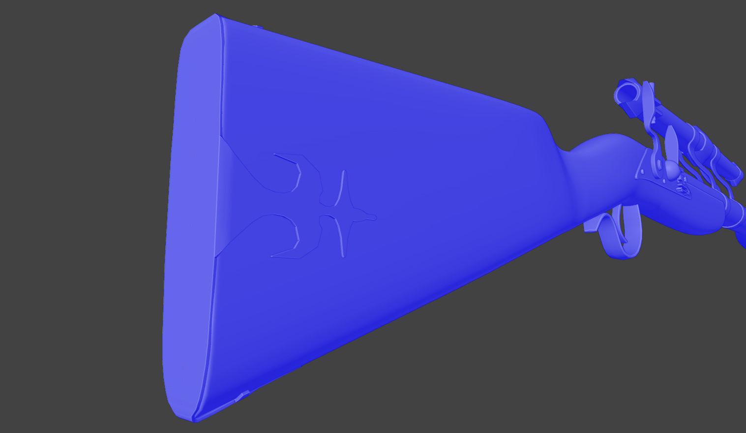 Fantastic Rifle  Low-poly 3D model_49