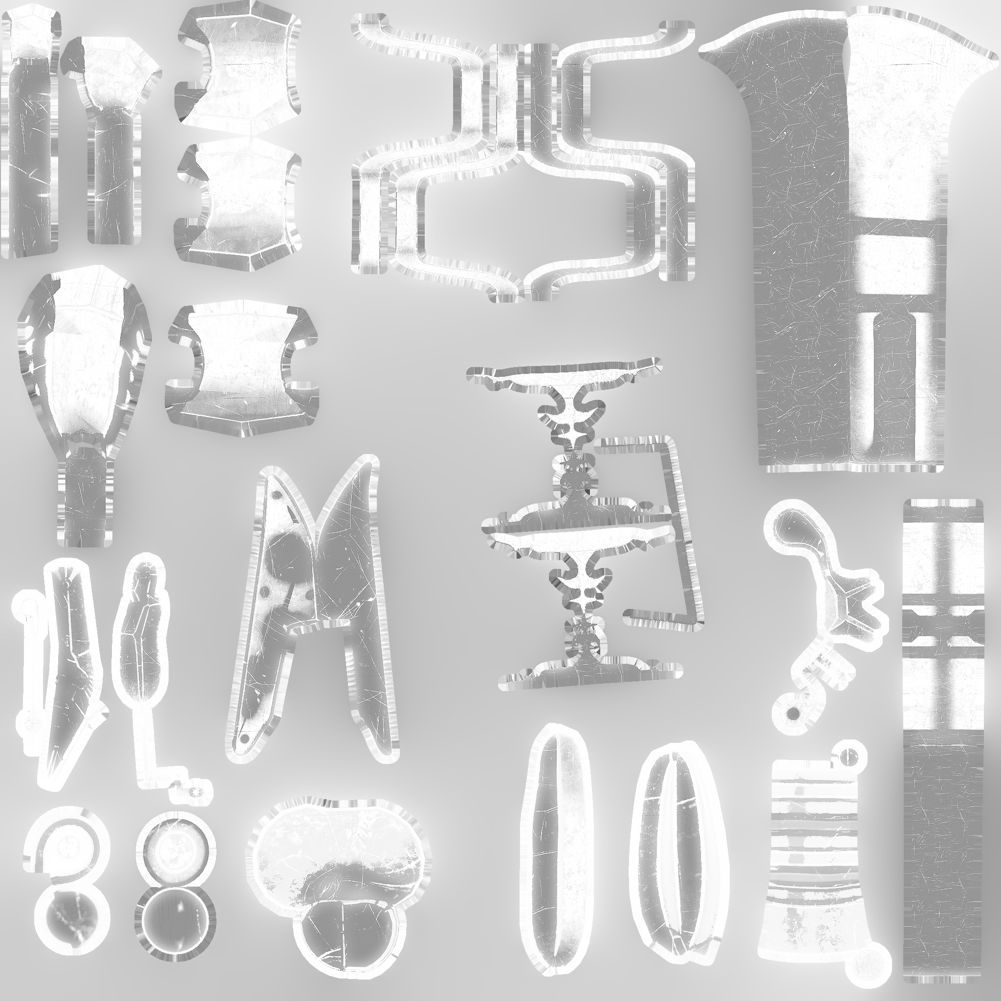 Fantastic Rifle  Low-poly 3D model_17