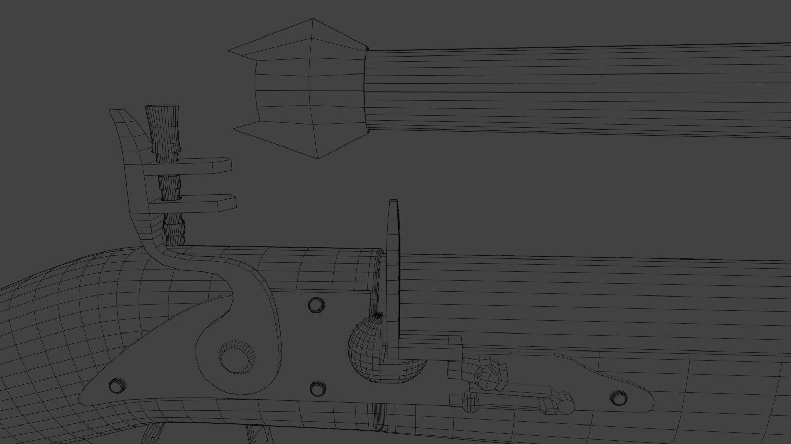 Fantastic Rifle  Low-poly 3D model_37
