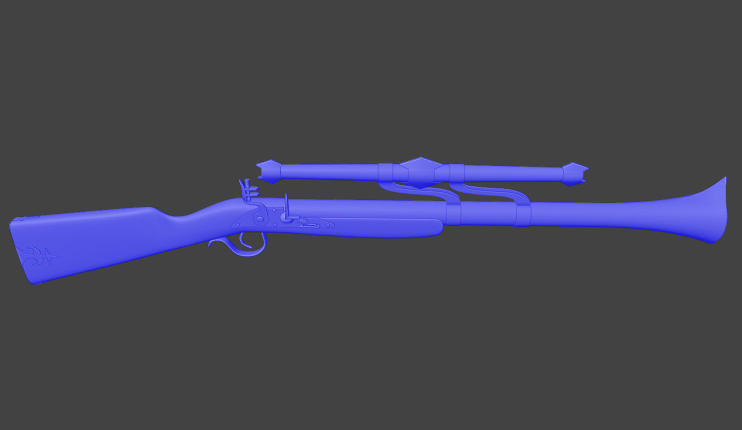 Fantastic Rifle  Low-poly 3D model_45