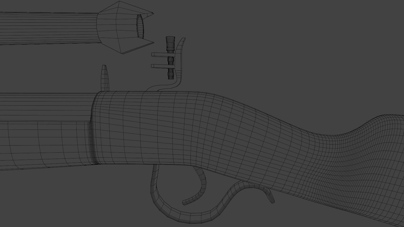 Fantastic Rifle  Low-poly 3D model_40