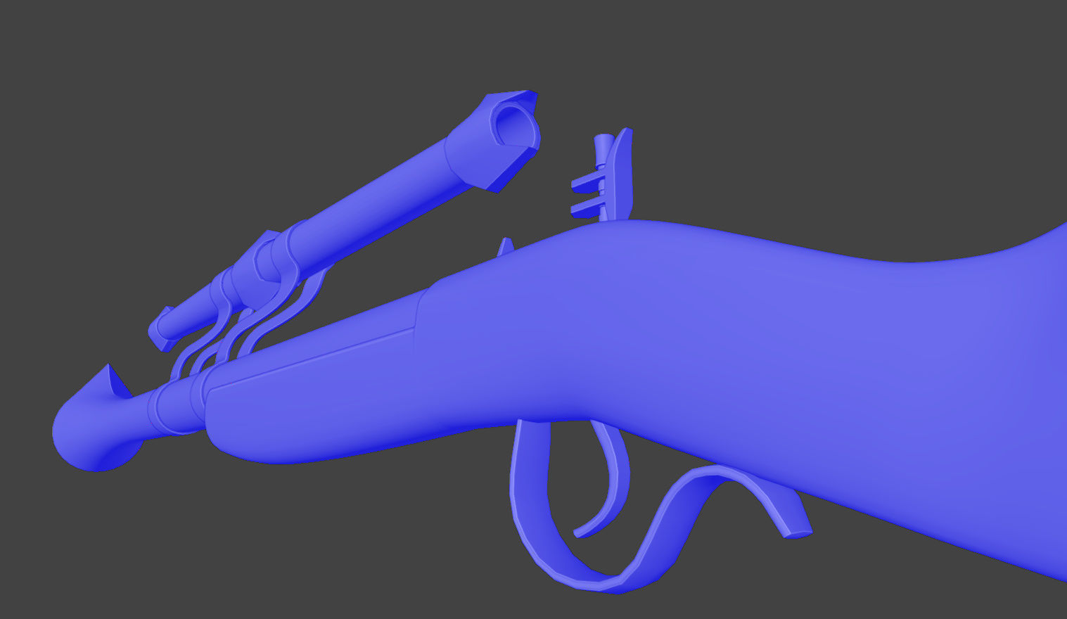 Fantastic Rifle  Low-poly 3D model_48