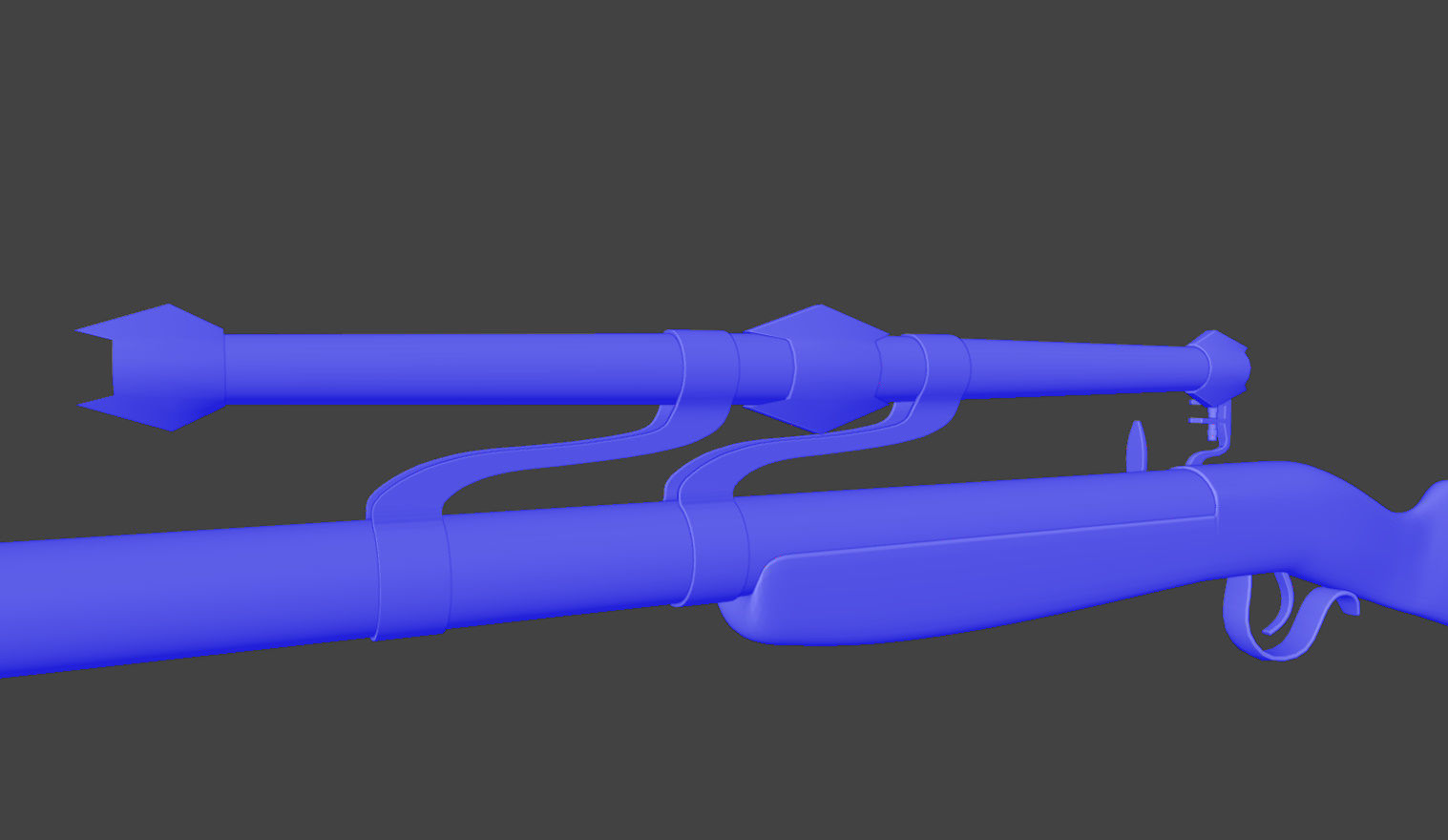 Fantastic Rifle  Low-poly 3D model_47