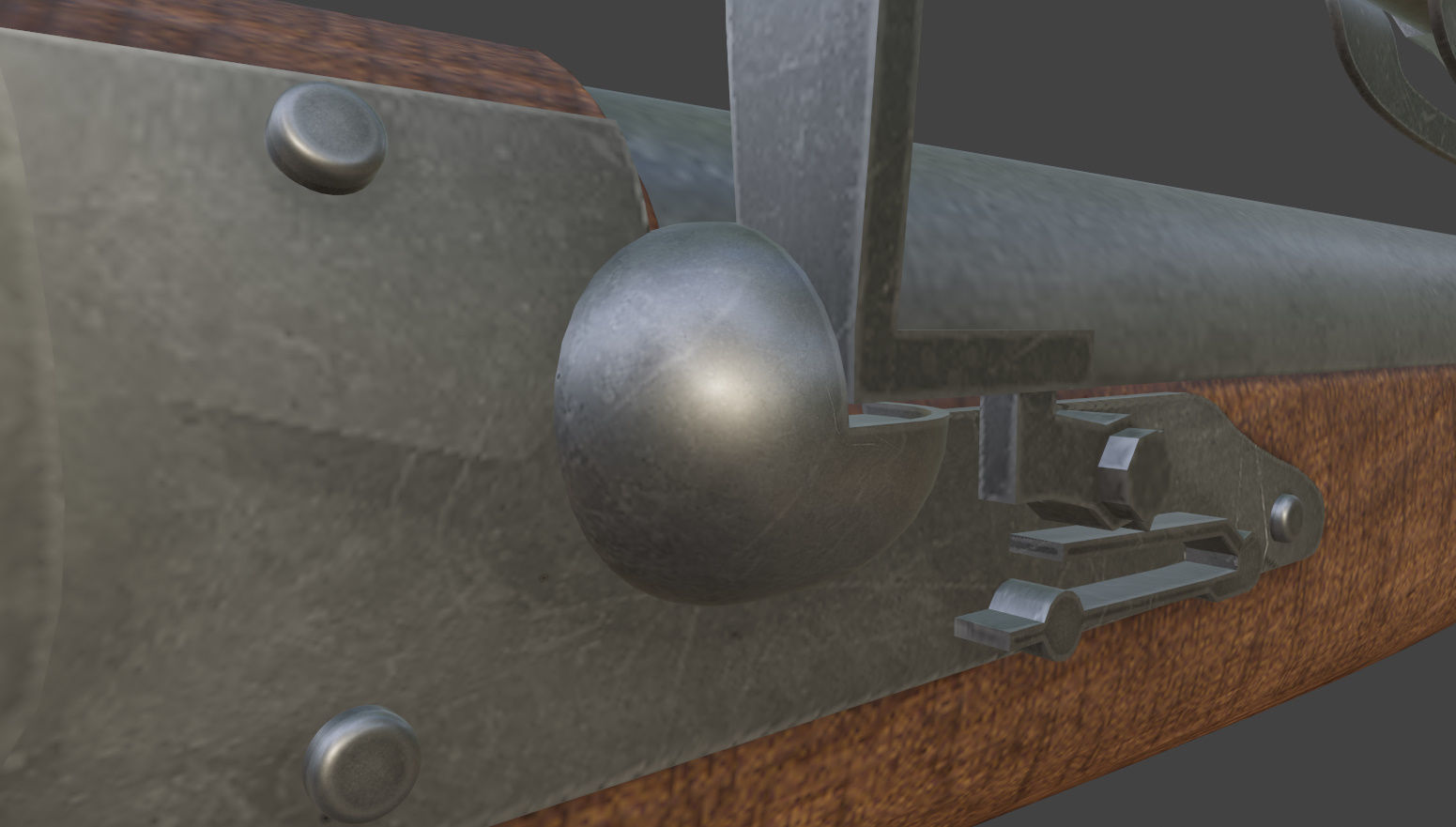 Fantastic Rifle  Low-poly 3D model_11