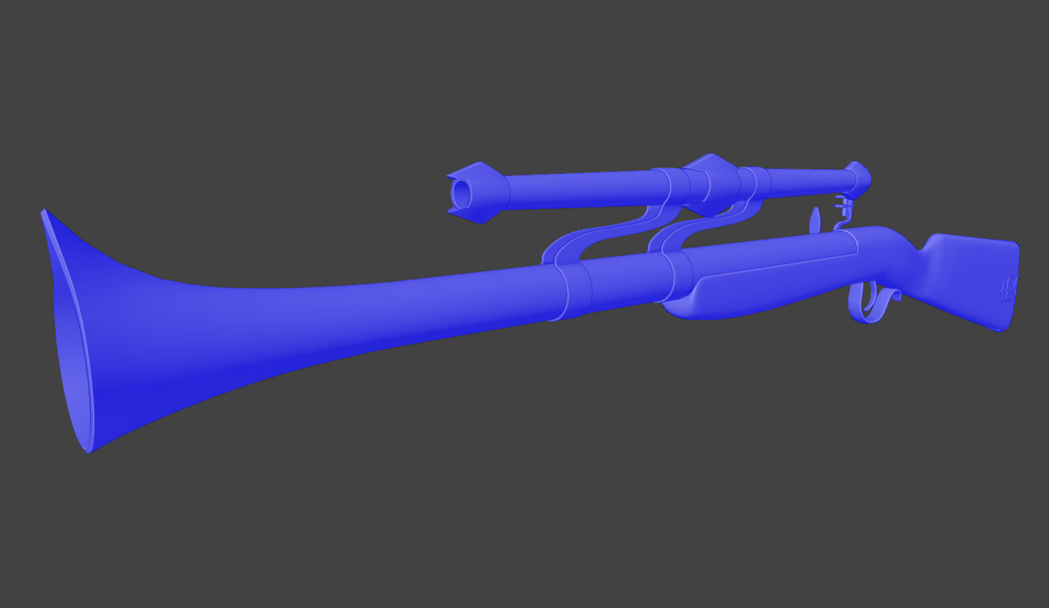Fantastic Rifle  Low-poly 3D model_46