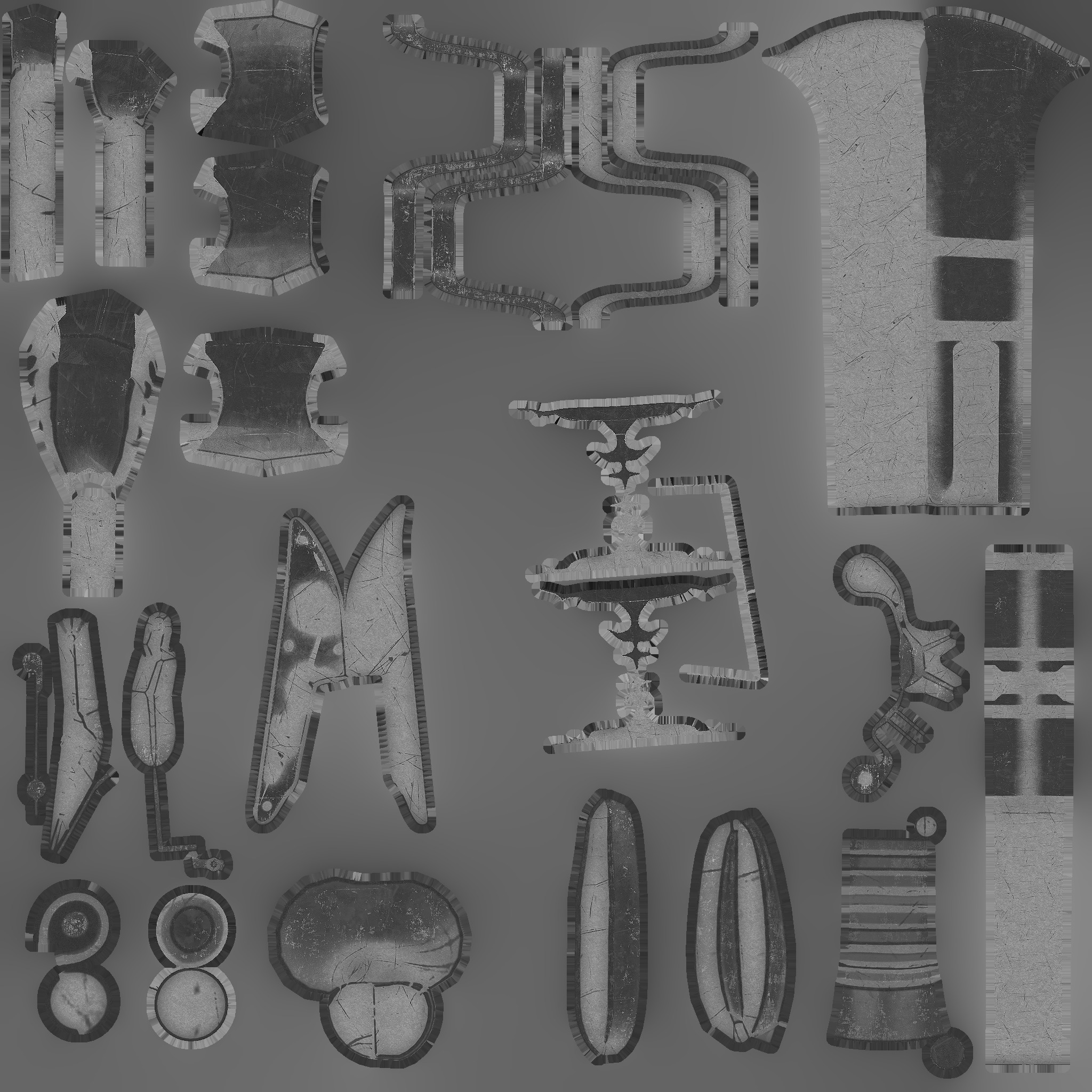 Fantastic Rifle  Low-poly 3D model_19