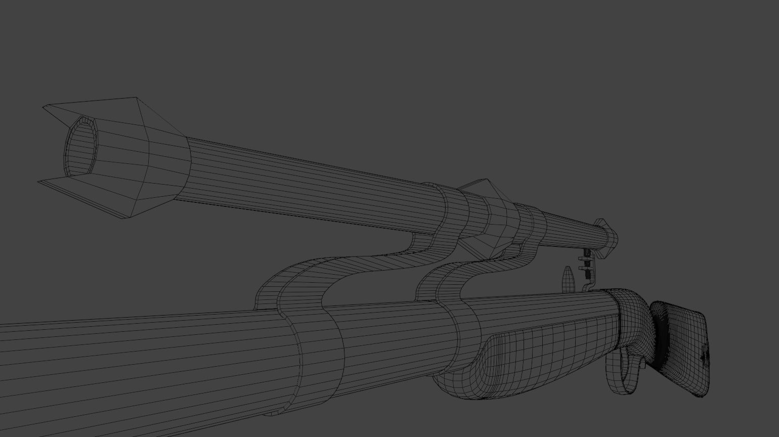 Fantastic Rifle  Low-poly 3D model_42