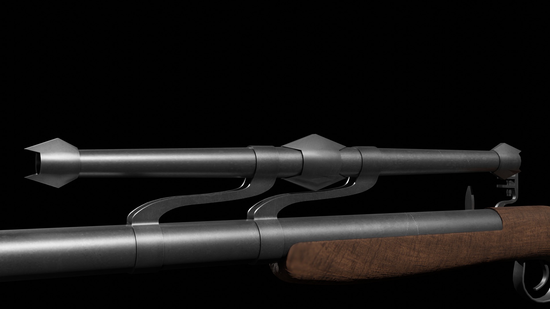 Fantastic Rifle  Low-poly 3D model_9