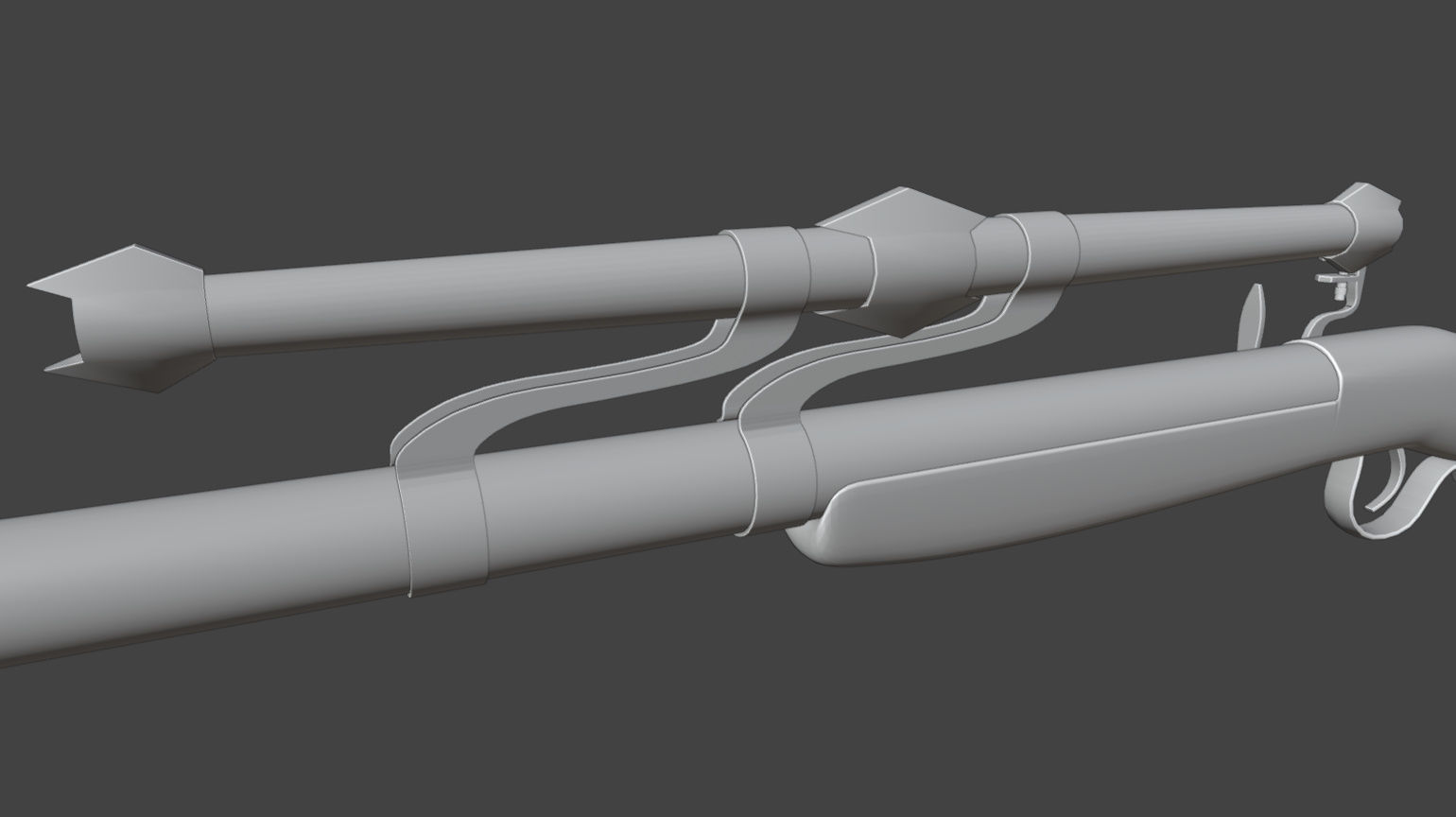 Fantastic Rifle  Low-poly 3D model_32