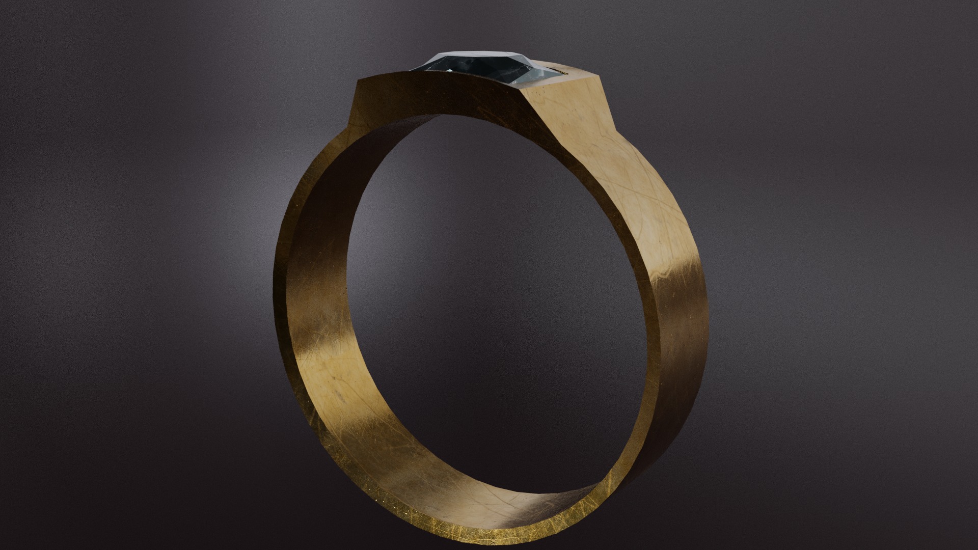 Realistic Low-Poly Golden Rings 3D Pack 5 Pieces Low-poly 3D model_2