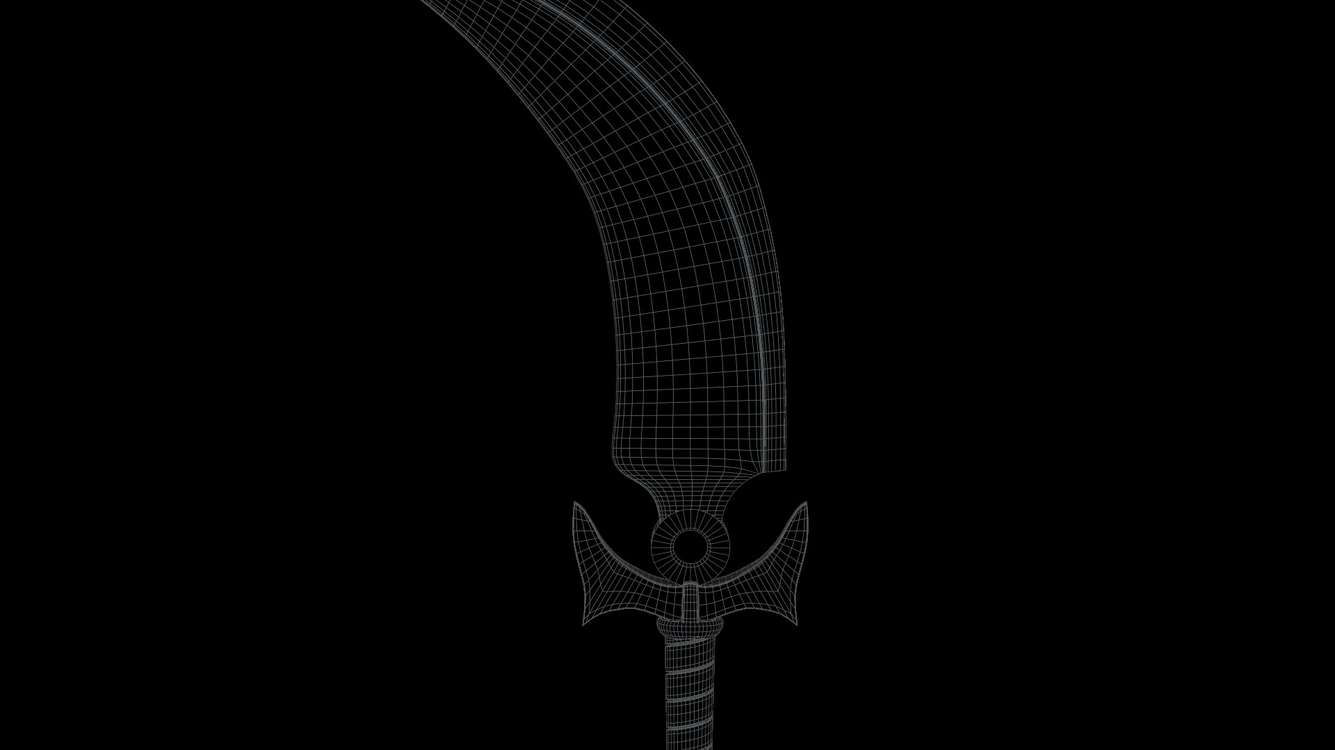 Arabic dagger Free low-poly 3D model_4