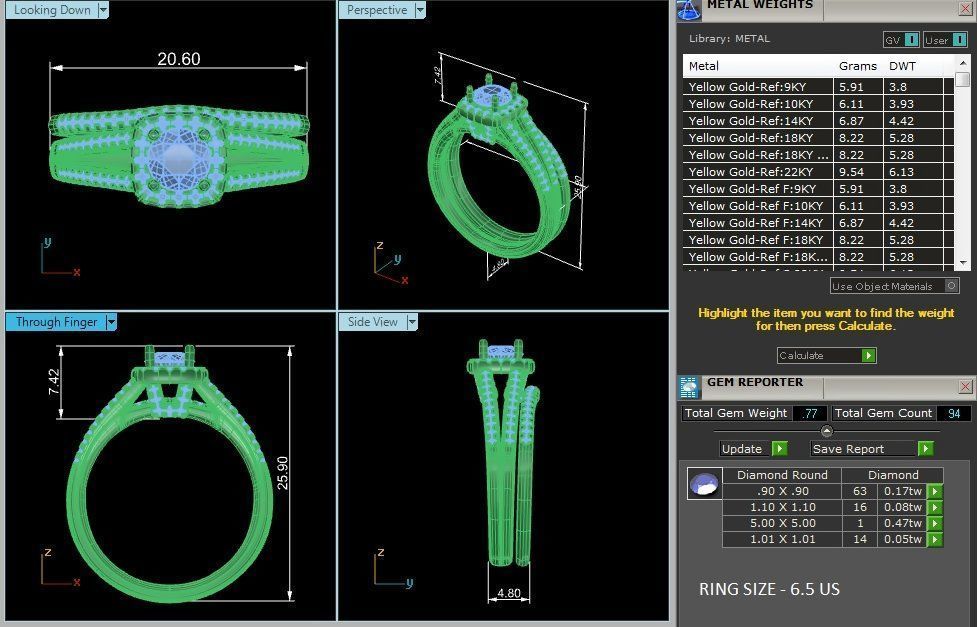 60 Various Modern Ladies and Mens Rings Jewelry Collection 3D print model_25
