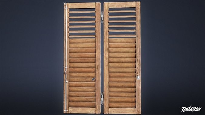 BUILDINGS - Shutters 05 - LOW POLY AND NANITE Low-poly 3D model