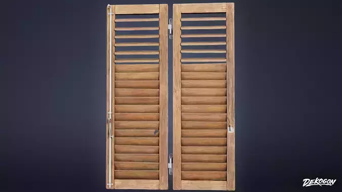 BUILDINGS - Shutters 05 - LOW POLY AND NANITE Low-poly 3D model