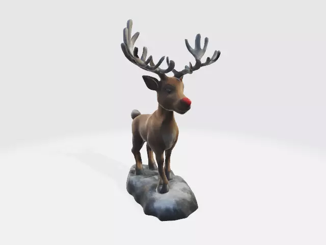 Christmas reindeer 3D print model_0