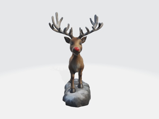 Christmas reindeer 3D print model_1
