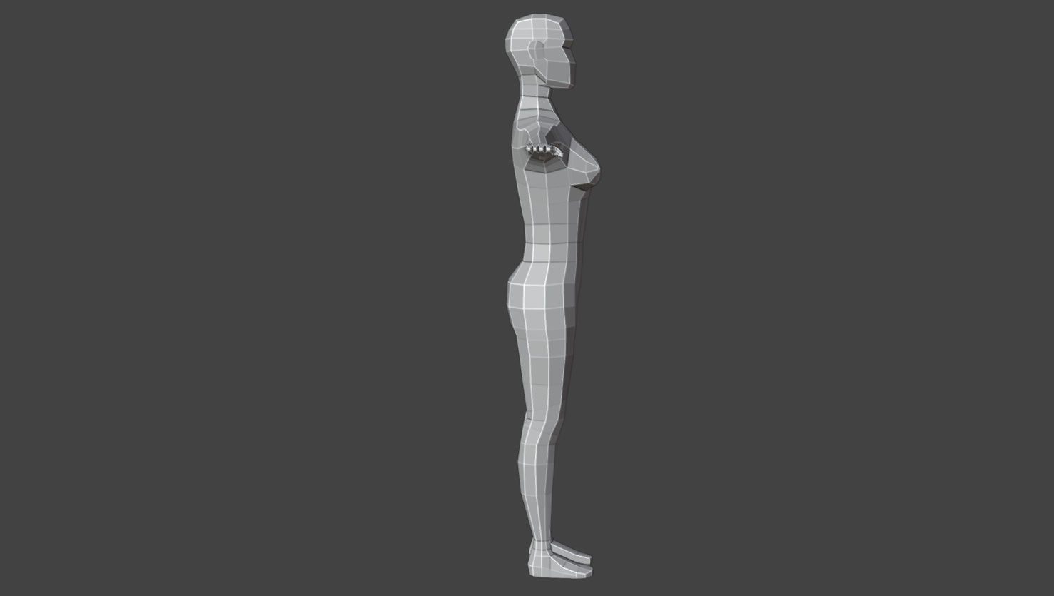 Low Poly Female Stylized Character  Free low-poly 3D model_12