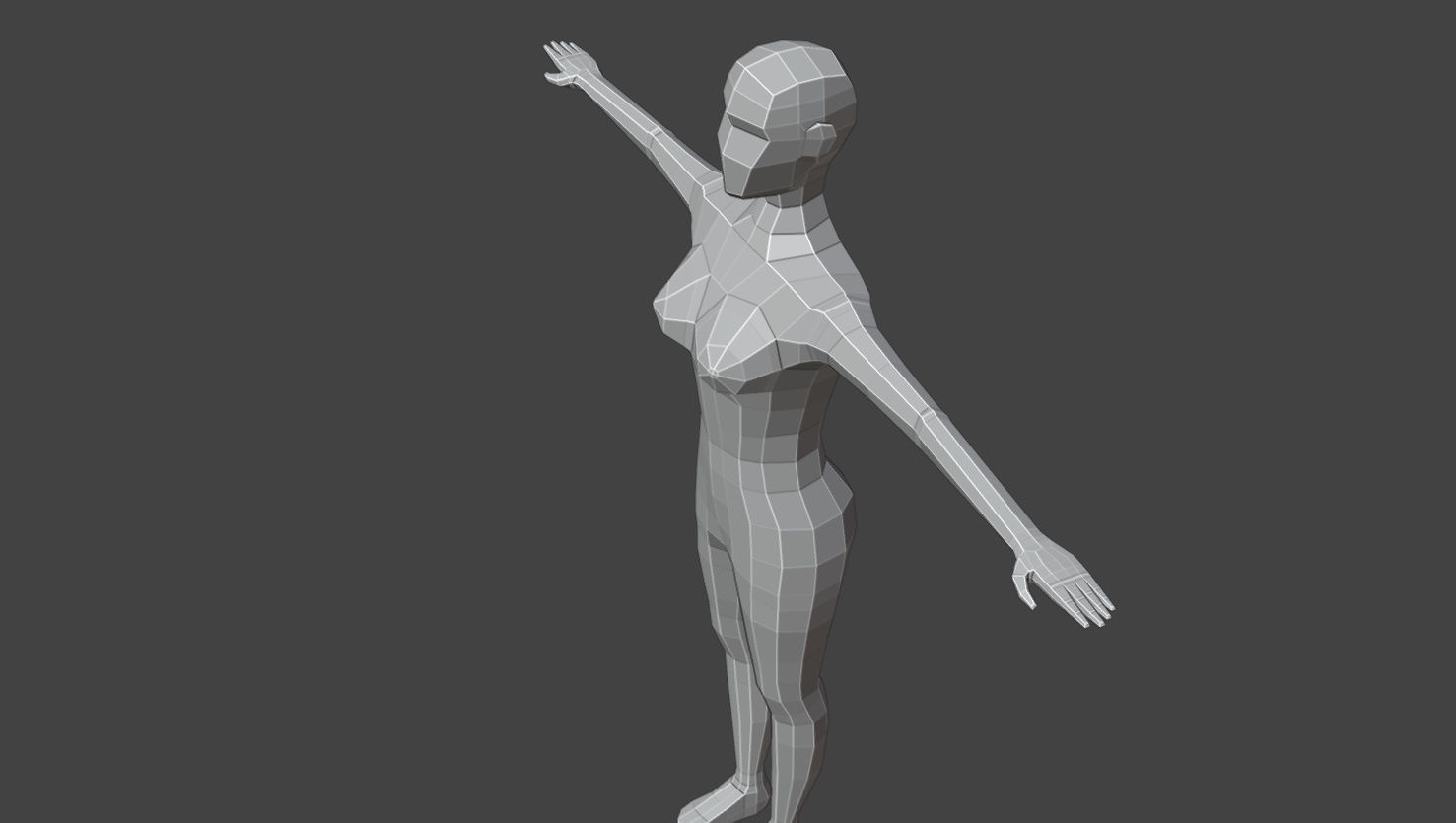 Low Poly Female Stylized Character  Free low-poly 3D model_16