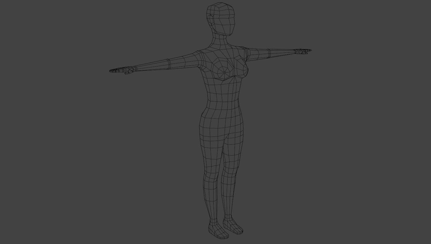 Low Poly Female Stylized Character  Free low-poly 3D model_10