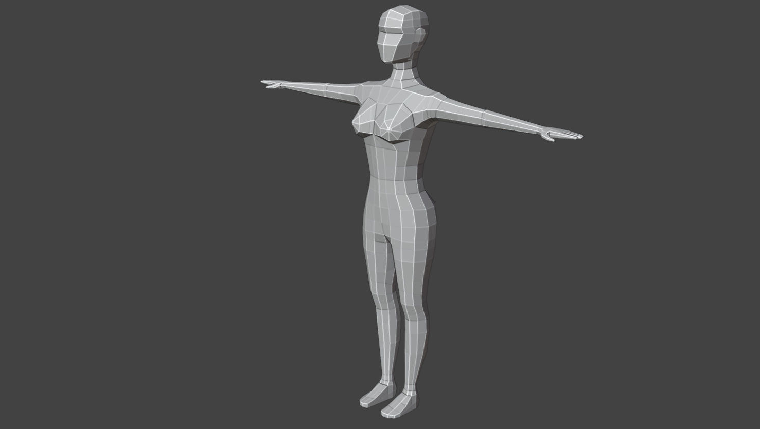 Low Poly Female Stylized Character  Free low-poly 3D model_6