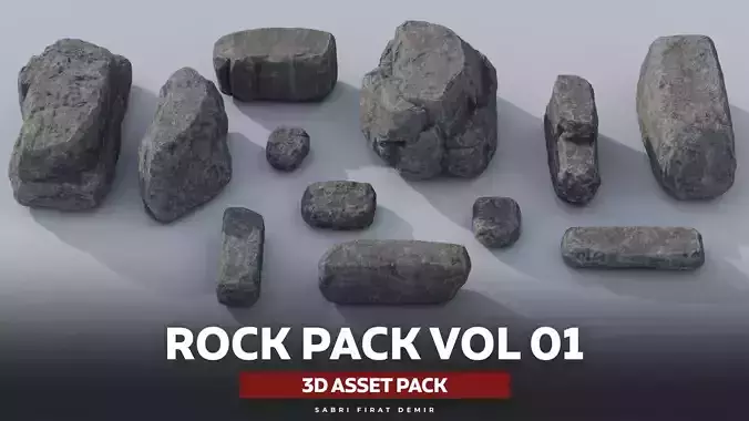  Rock Pack Vol 01 Low-poly 3D model