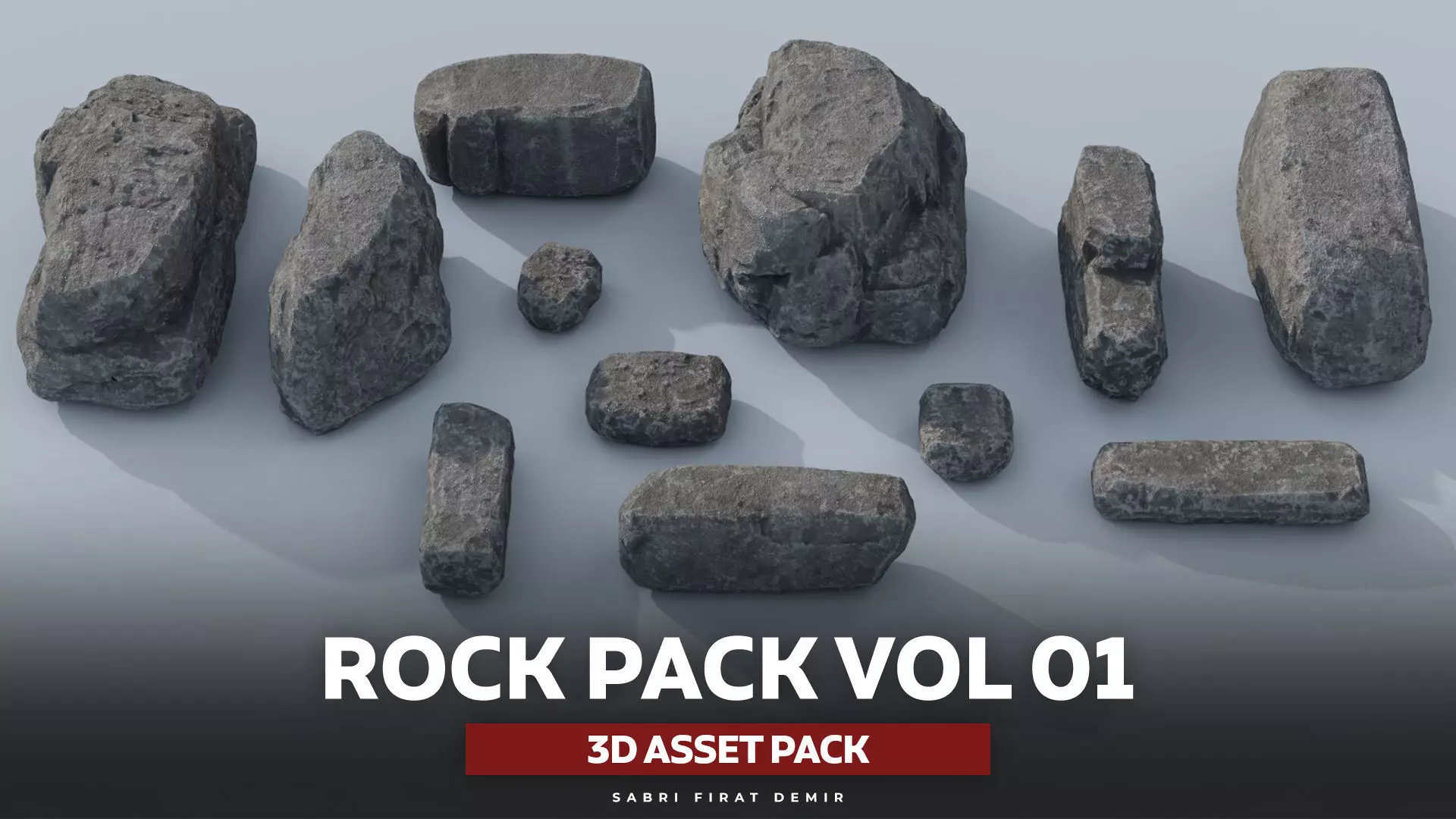  Rock Pack Vol 01 Low-poly 3D model_0