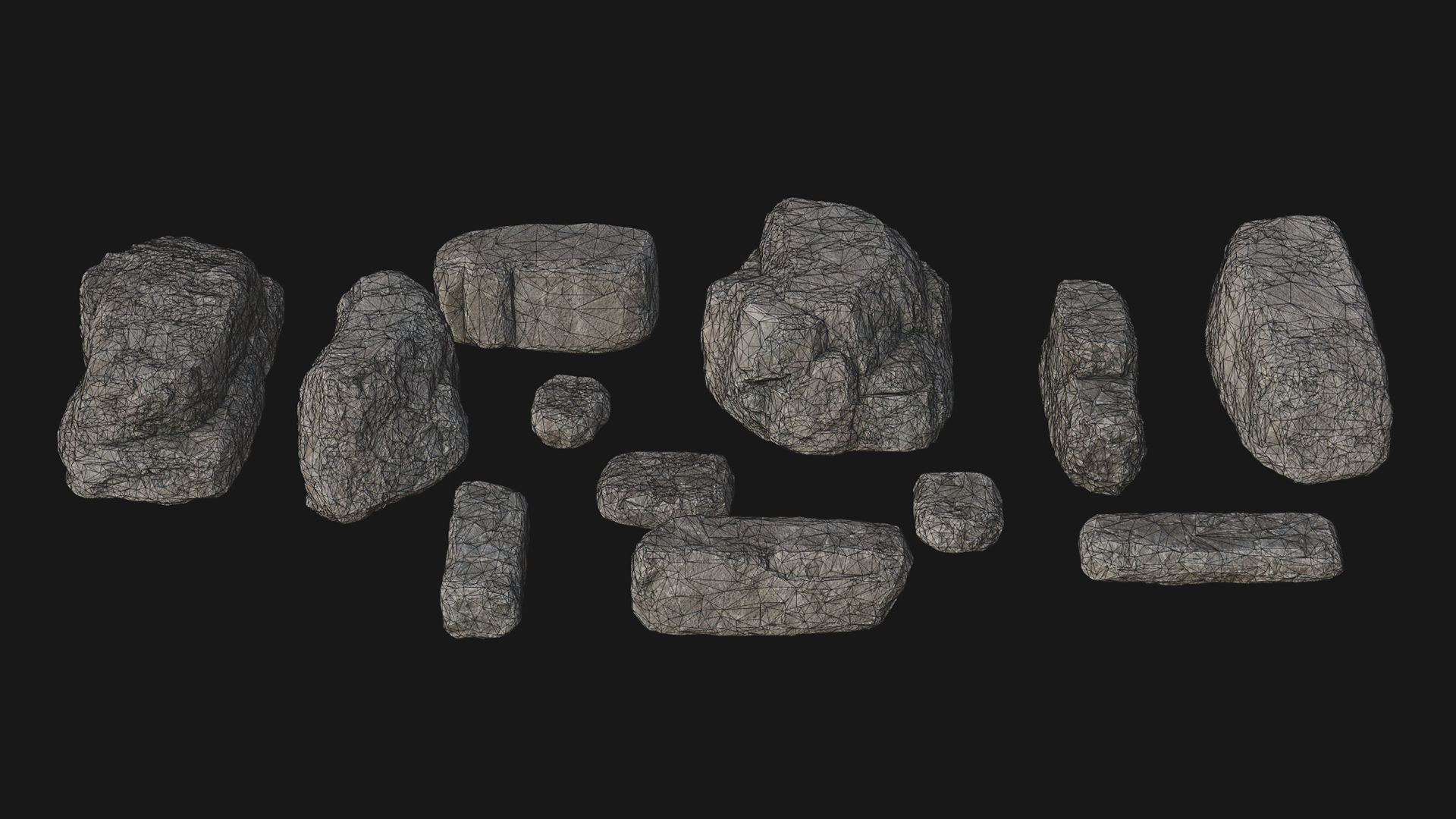  Rock Pack Vol 01 Low-poly 3D model_7