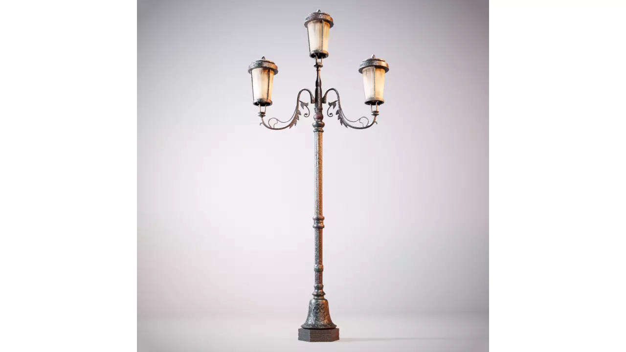 Classic Street Lamp 3D model_0