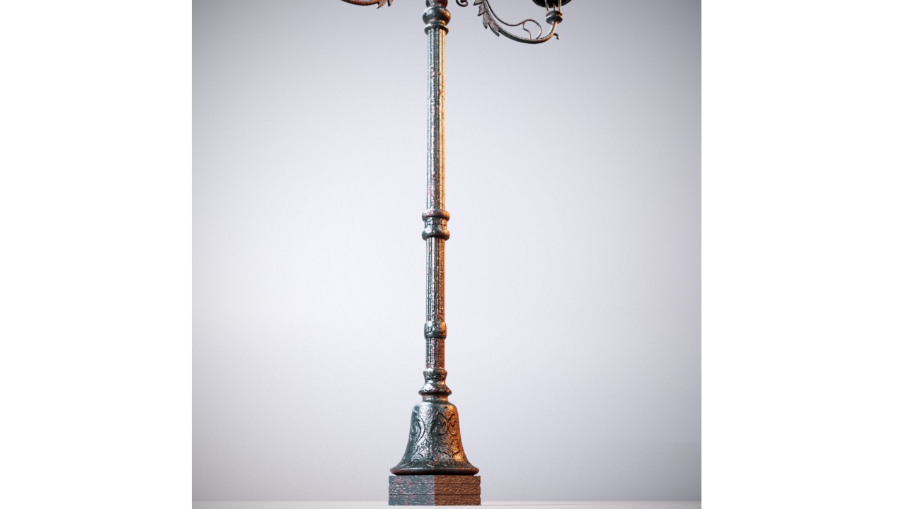 Classic Street Lamp 3D model_2